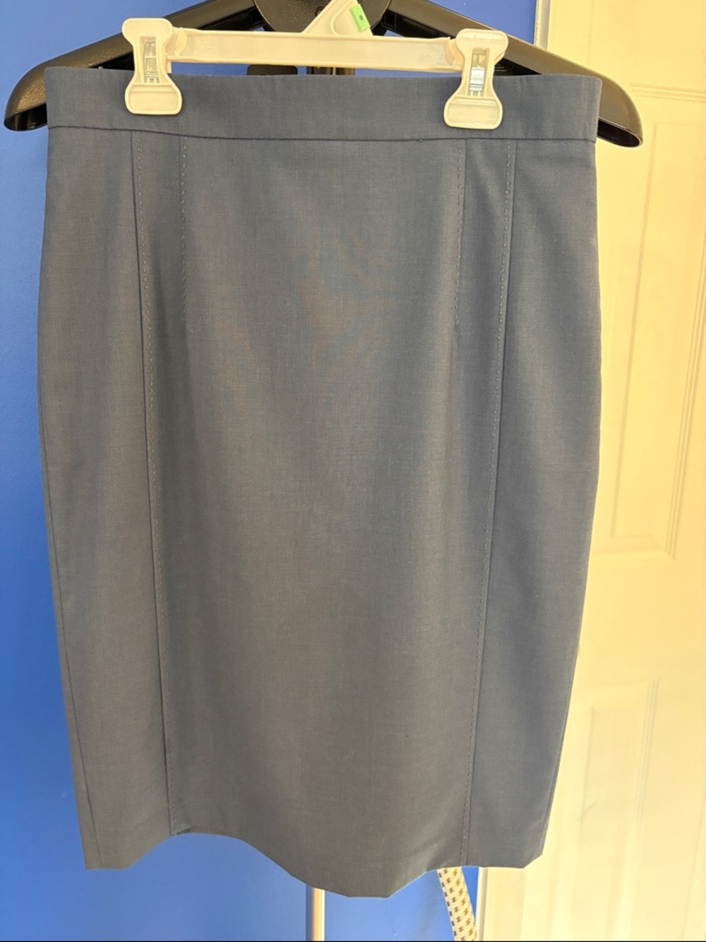 Ann Taylor Summer Blue Pencil Skirt